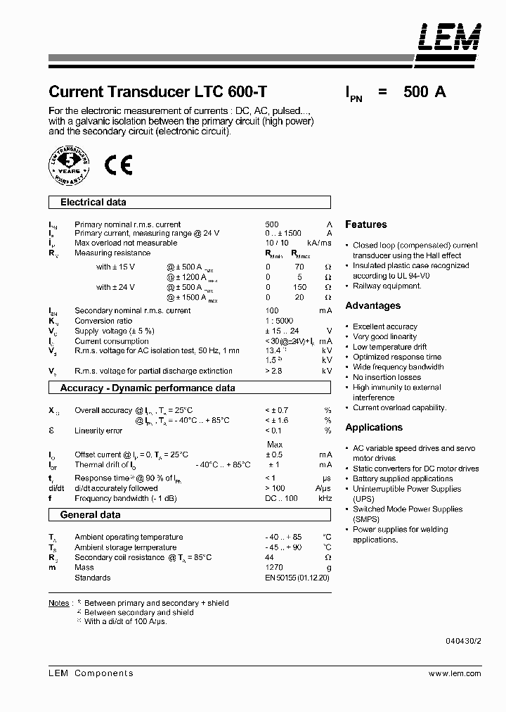 LTC600-T_1088004.PDF Datasheet