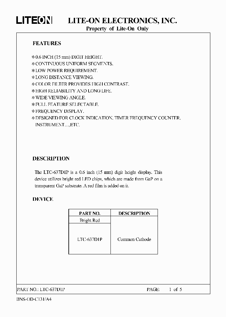 LTC-637D1P_1268314.PDF Datasheet