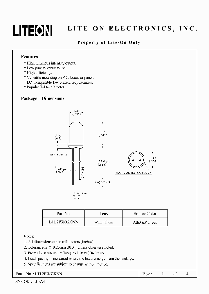 LTL2P3KGKNN_1183164.PDF Datasheet