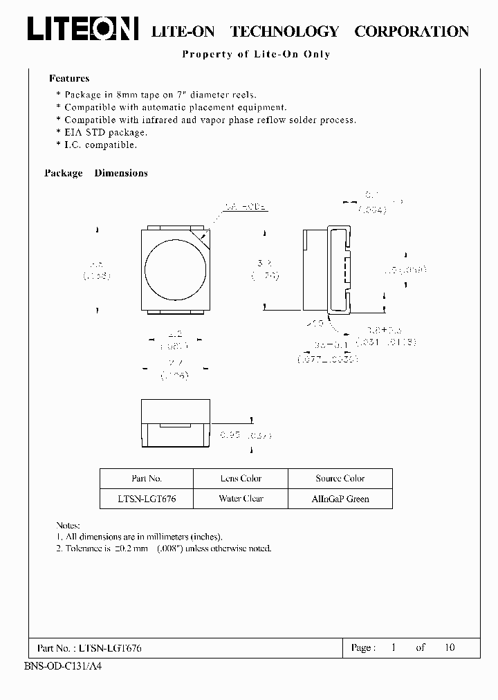 LTSN-LGT676_1268416.PDF Datasheet