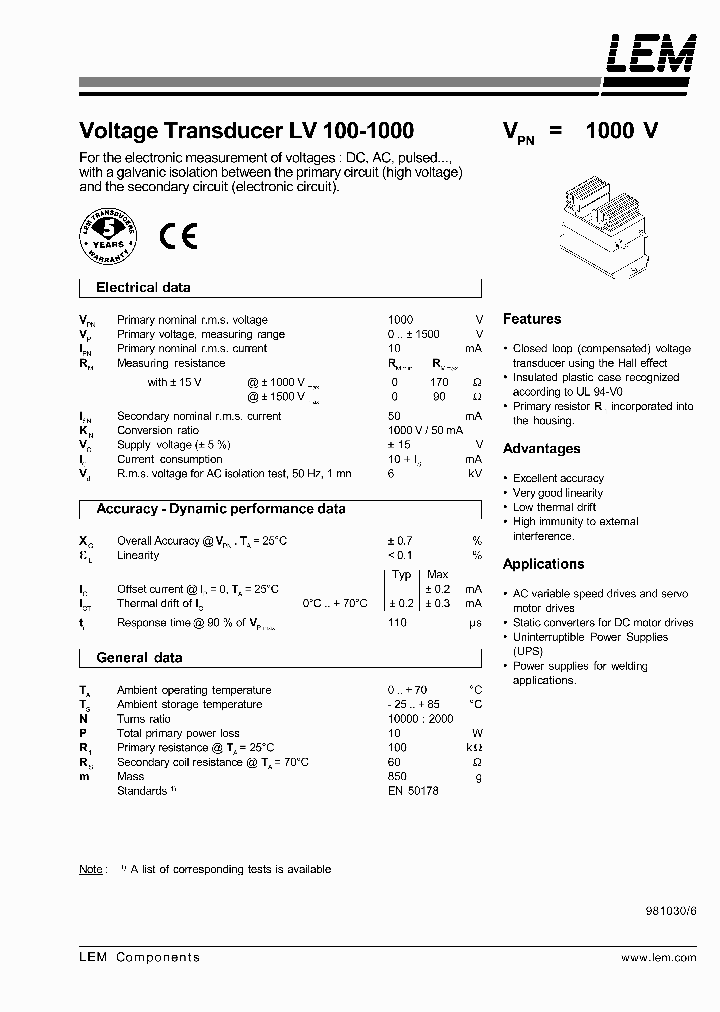 LV100-1000_1268497.PDF Datasheet