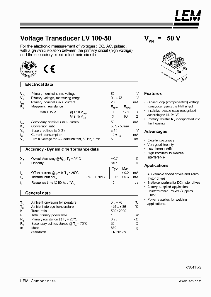 LV100-5003_1268525.PDF Datasheet