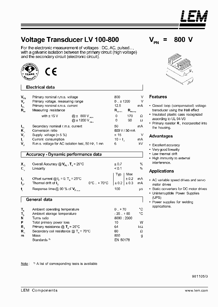 LV100-800_1268532.PDF Datasheet