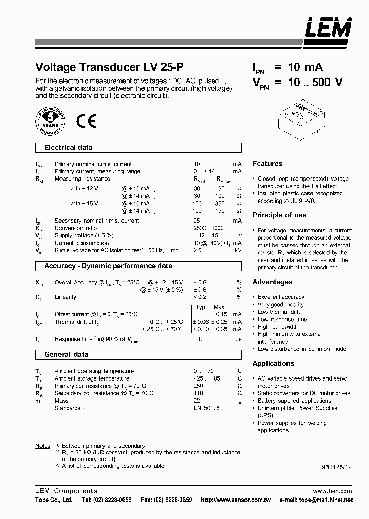 LV25-P_1268560.PDF Datasheet