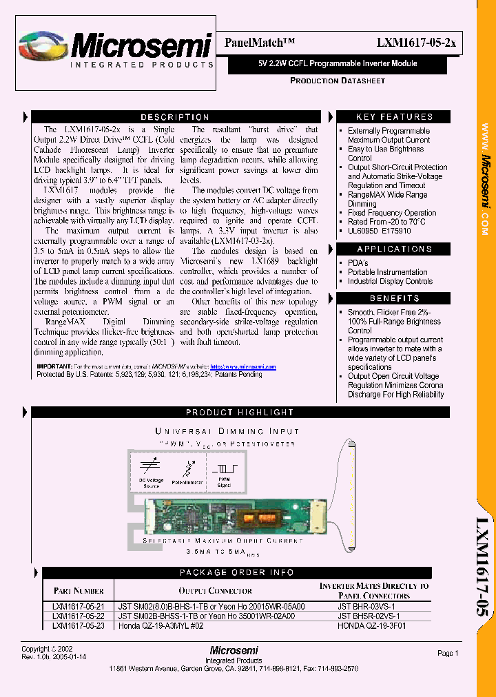 LXM1617-05-2X_1268770.PDF Datasheet