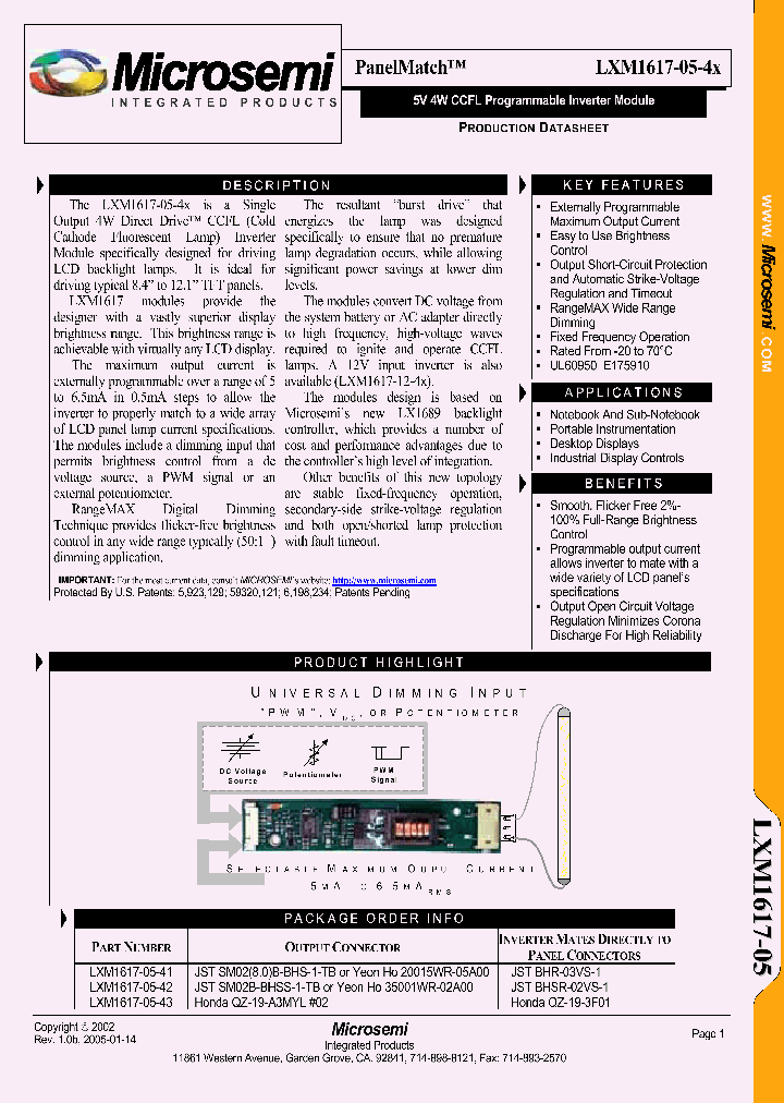 LXM1617-05-4X_1268771.PDF Datasheet