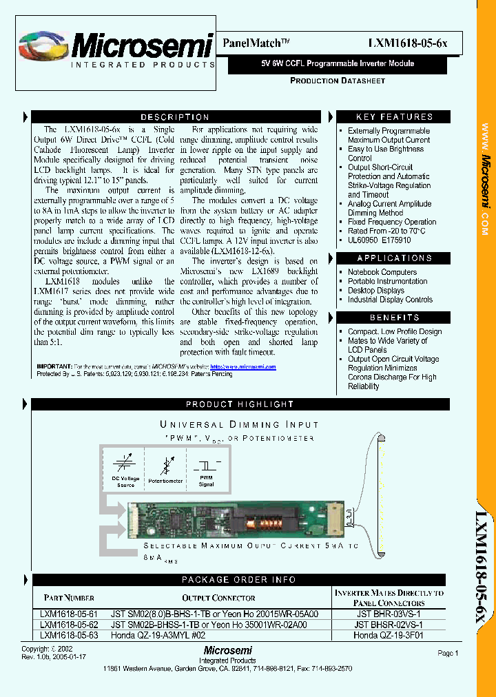 LXM1618-05-6X_1268778.PDF Datasheet