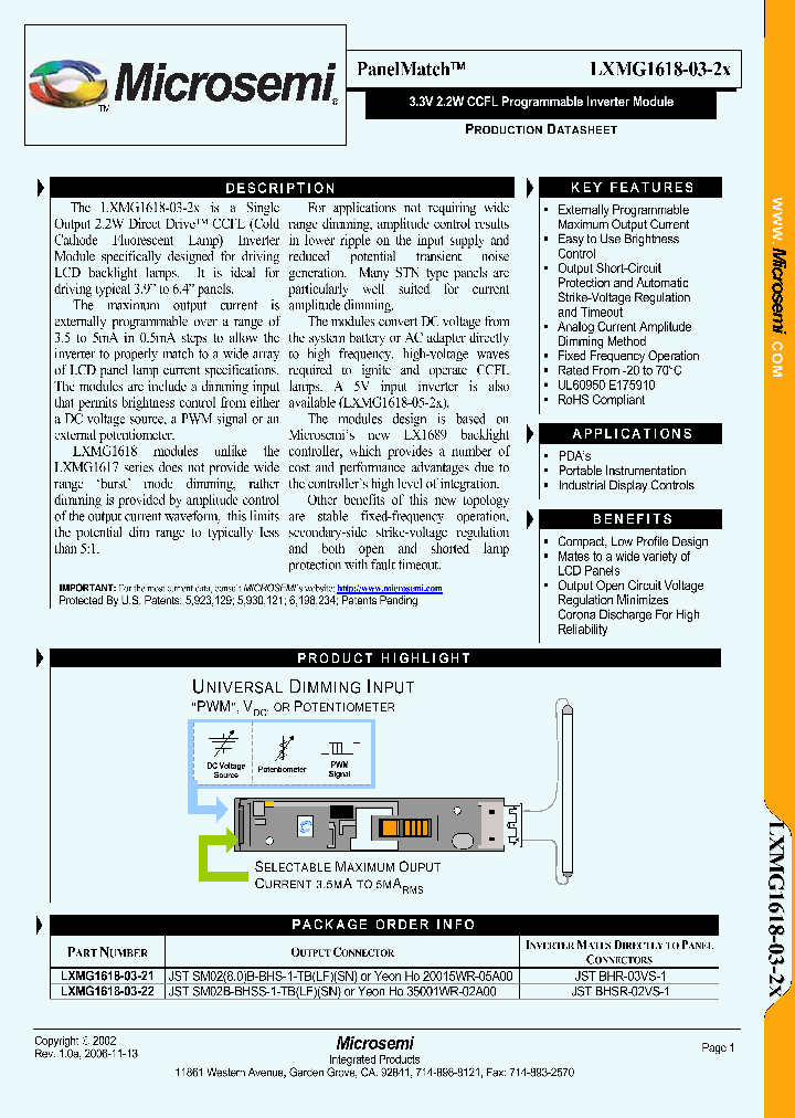 LXMG1618-03-2X_1268803.PDF Datasheet