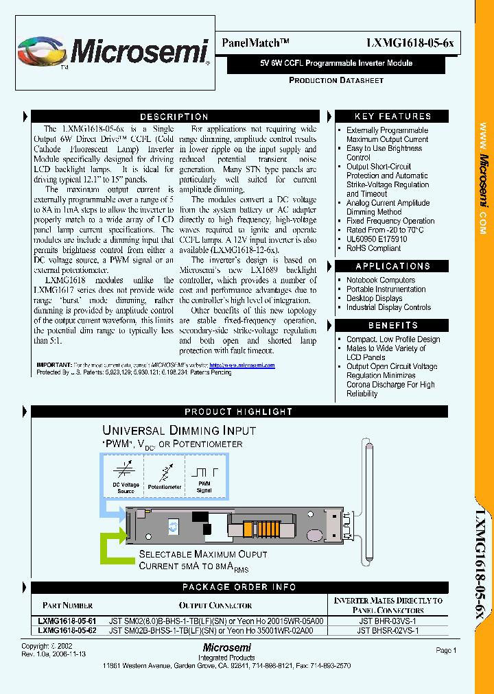 LXMG1618-05-6X_1268806.PDF Datasheet