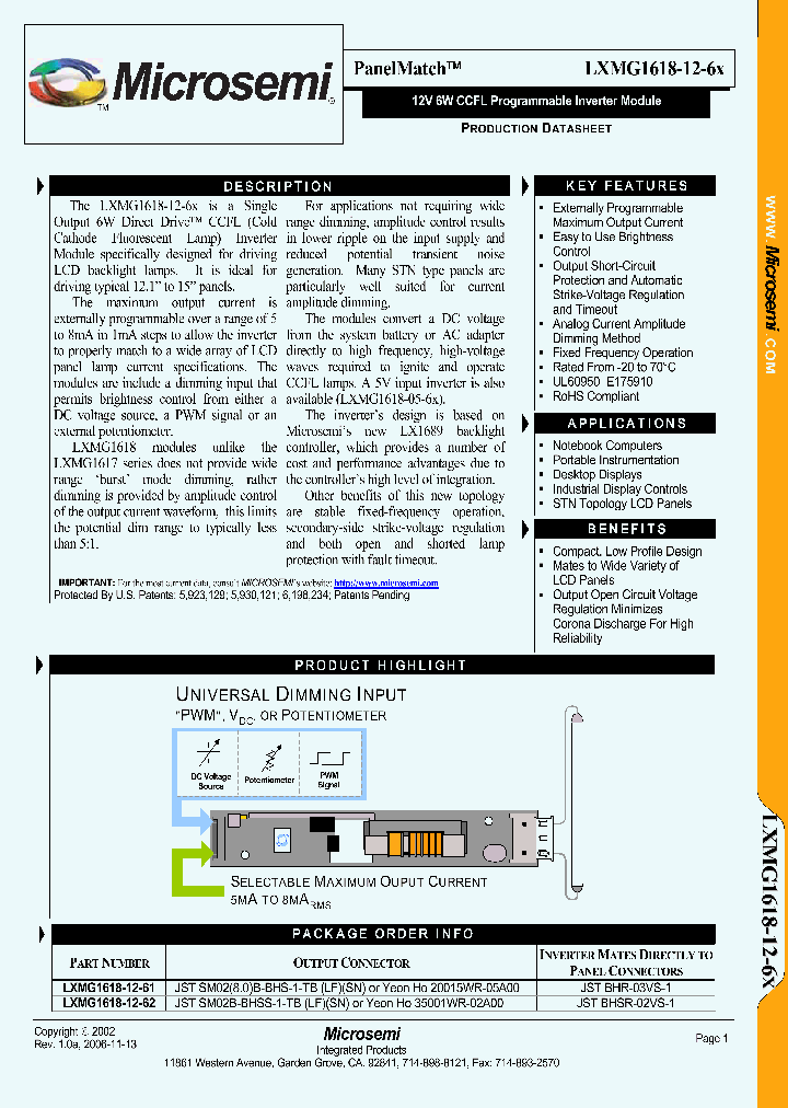 LXMG1618-12-6X_1268808.PDF Datasheet