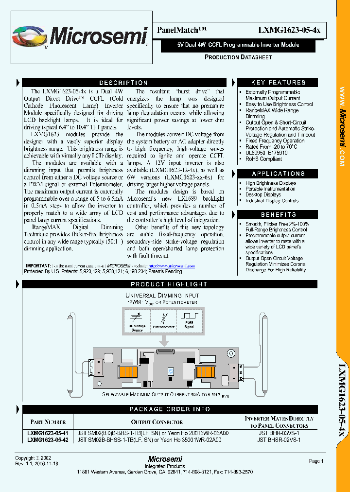 LXMG1623-05-4X_1268811.PDF Datasheet