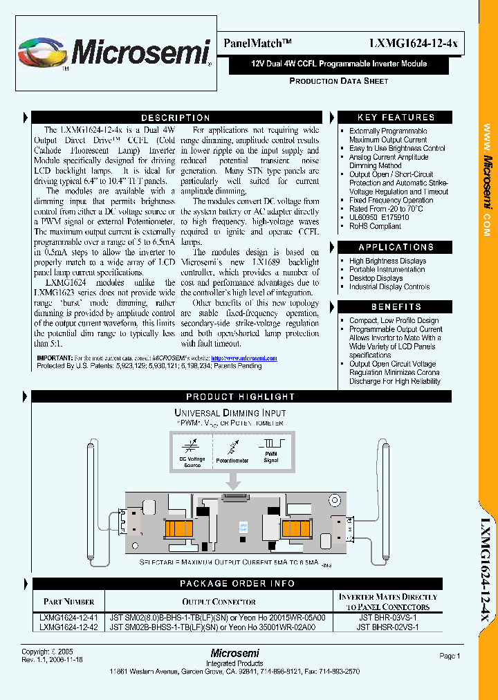 LXMG1624-12-4X_1268816.PDF Datasheet