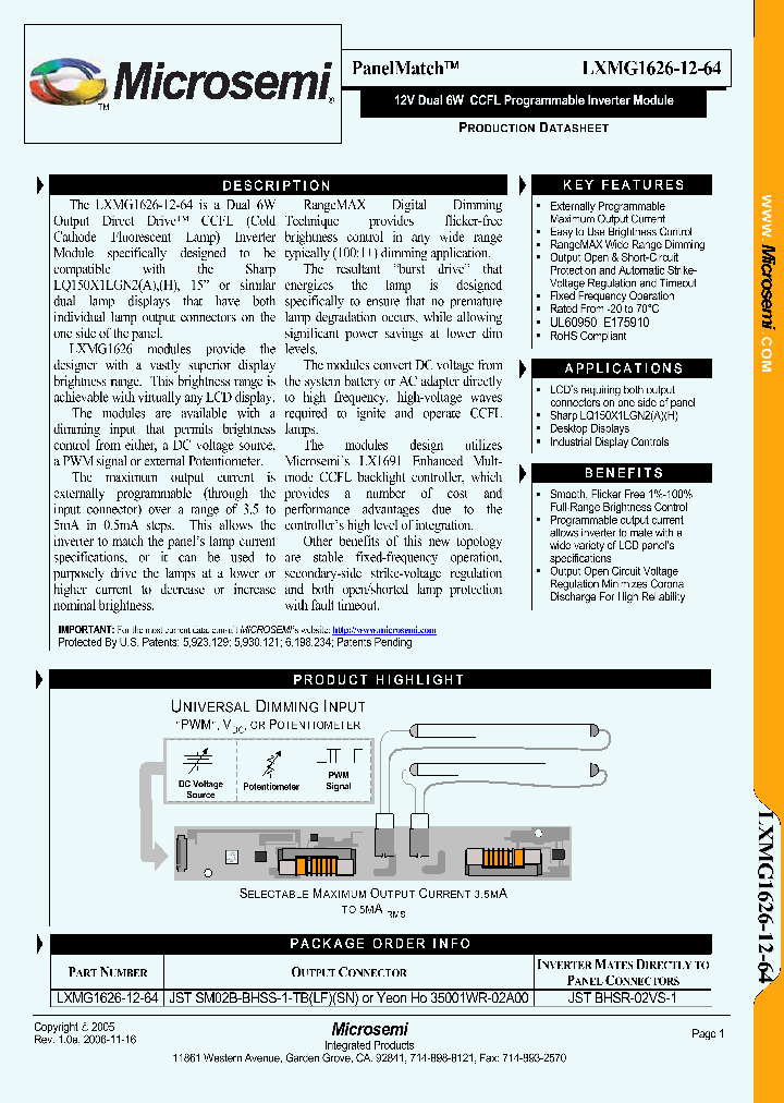 LXMG1626-12-64_1268825.PDF Datasheet