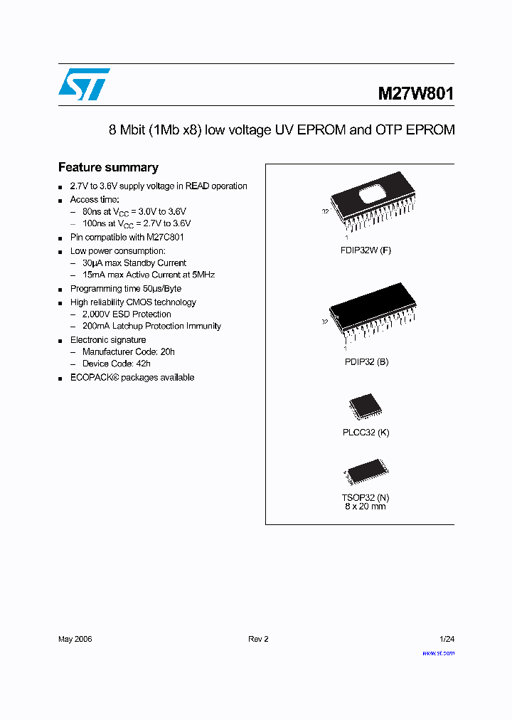 M27W80106_732829.PDF Datasheet