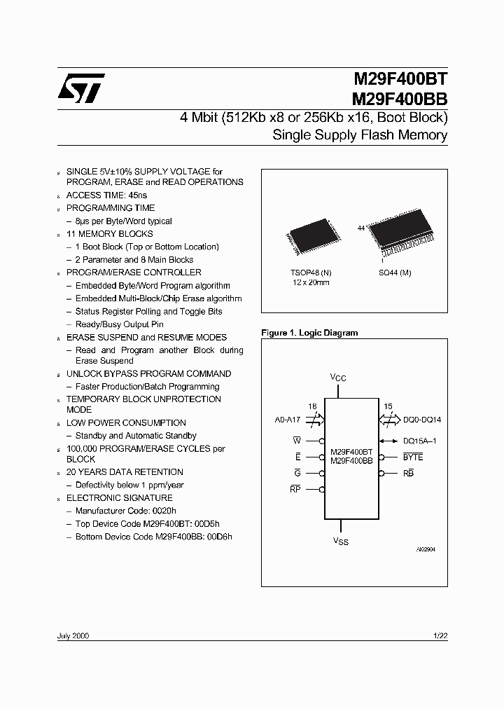 M29F400BB45N1_732846.PDF Datasheet