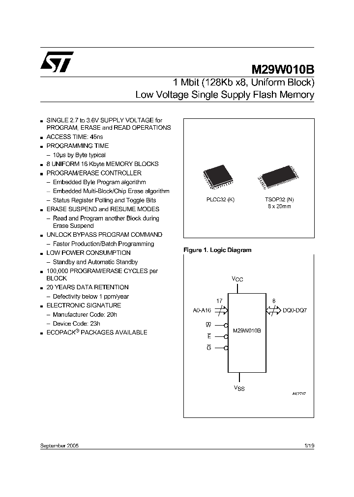 M29W010B70N6_1053280.PDF Datasheet