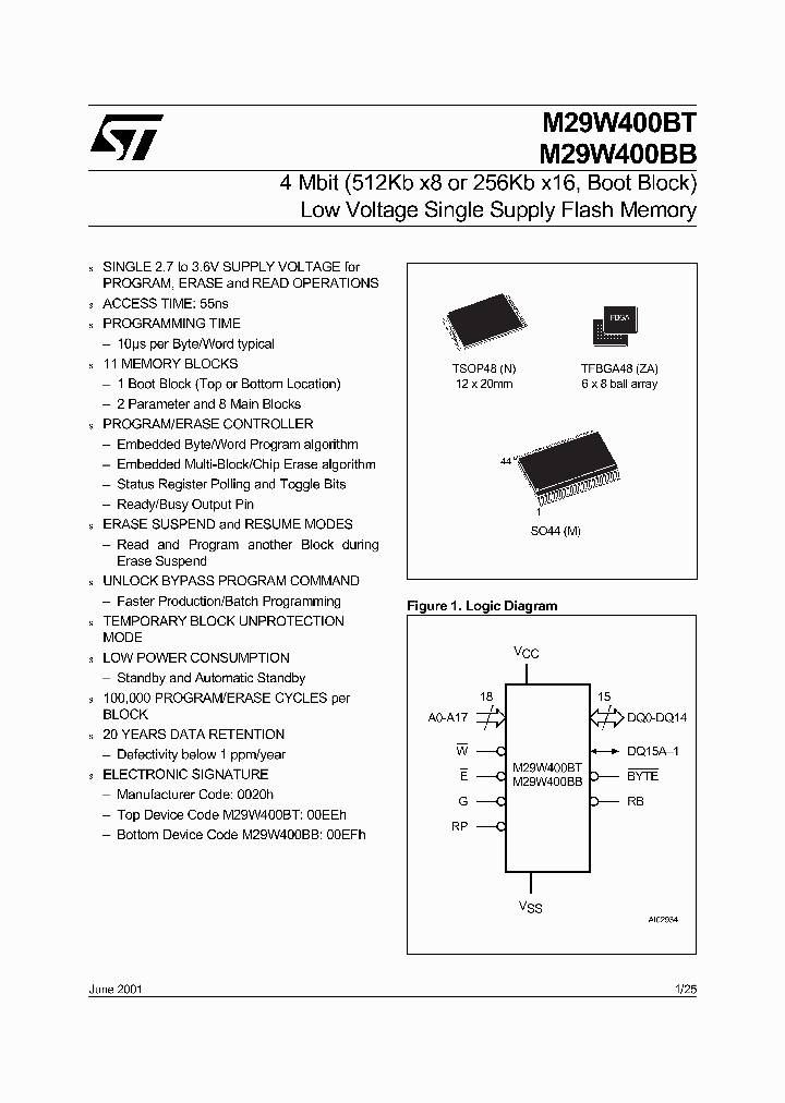 M29W400BT90M1_908806.PDF Datasheet