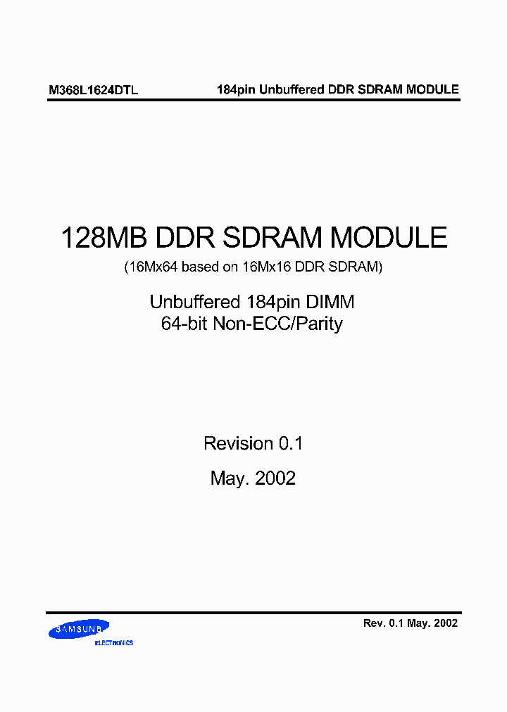 M368L1624DTL-CLB3_1269373.PDF Datasheet