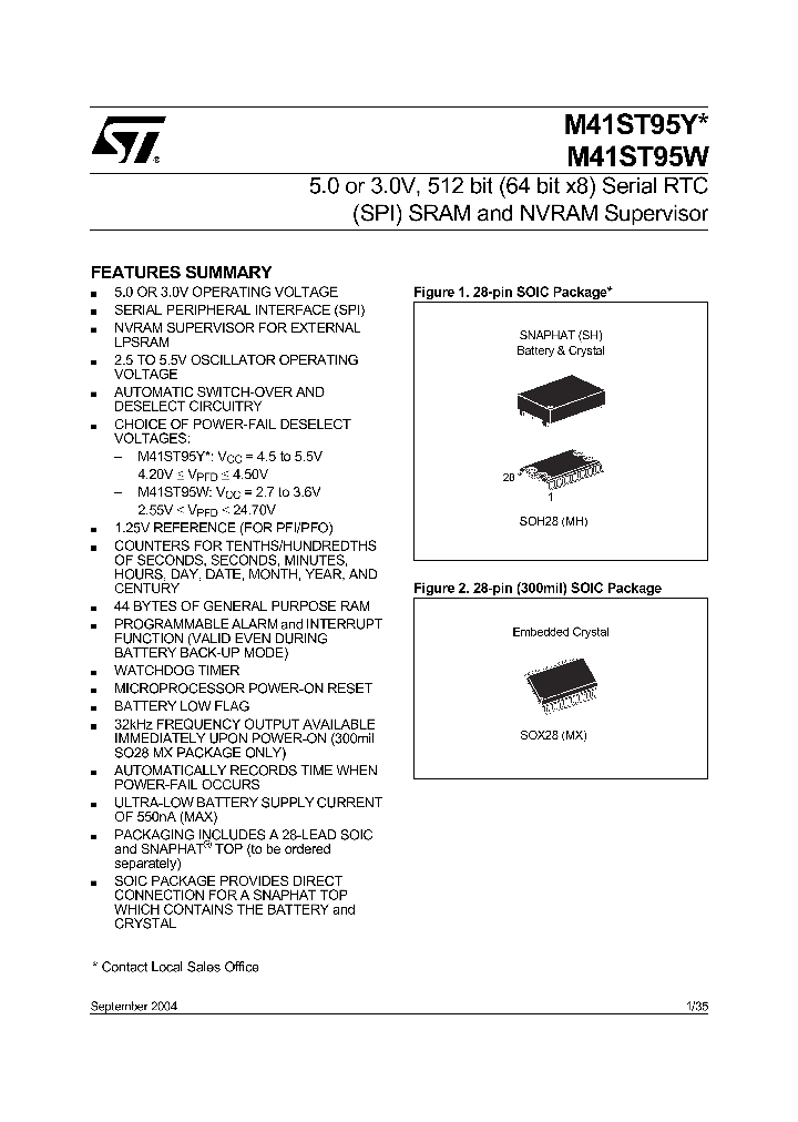 M41ST95YMX6TR_1269596.PDF Datasheet