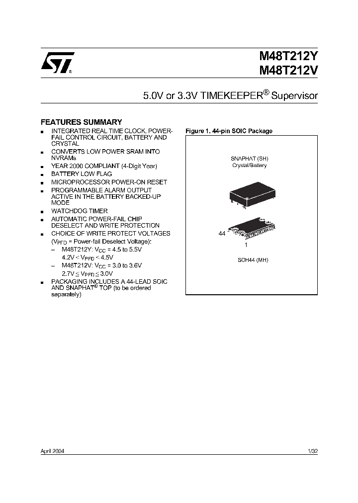 M48T212YSH_1269663.PDF Datasheet