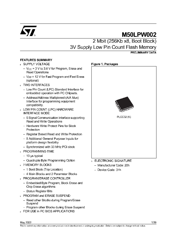 M50LPW002K5T_1269754.PDF Datasheet