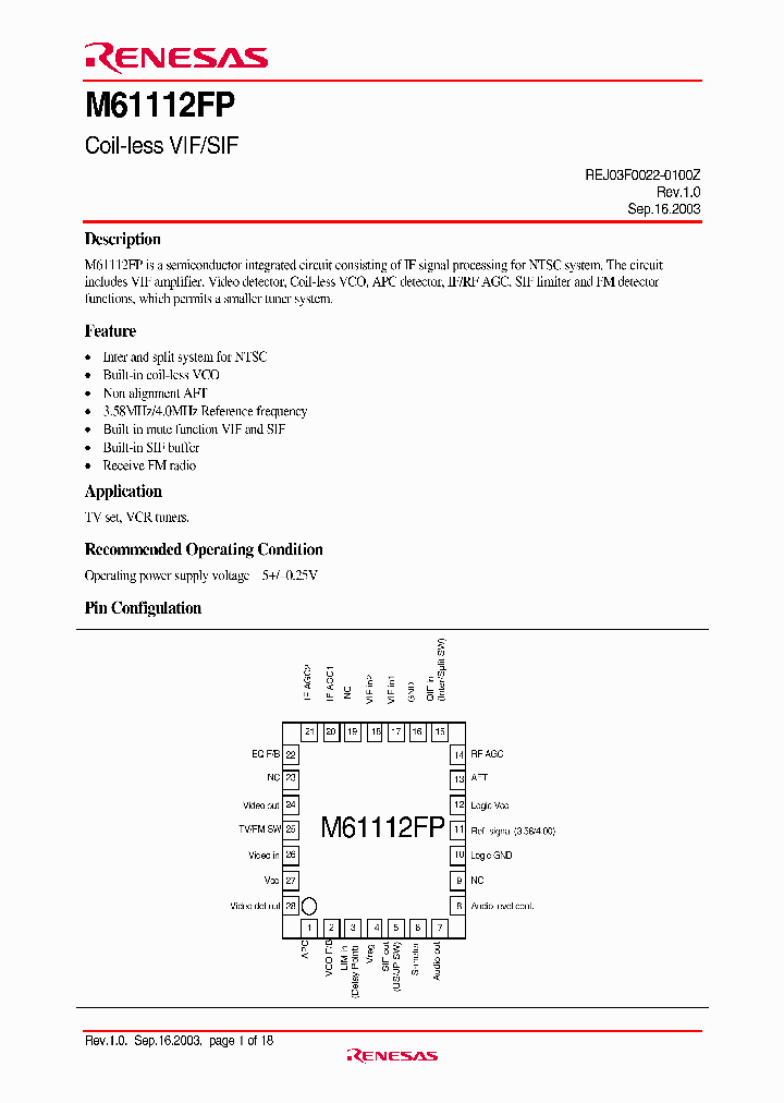 M61112FP_1270243.PDF Datasheet