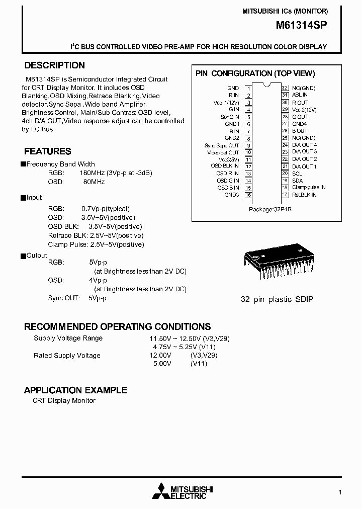 M61314SP_1270248.PDF Datasheet