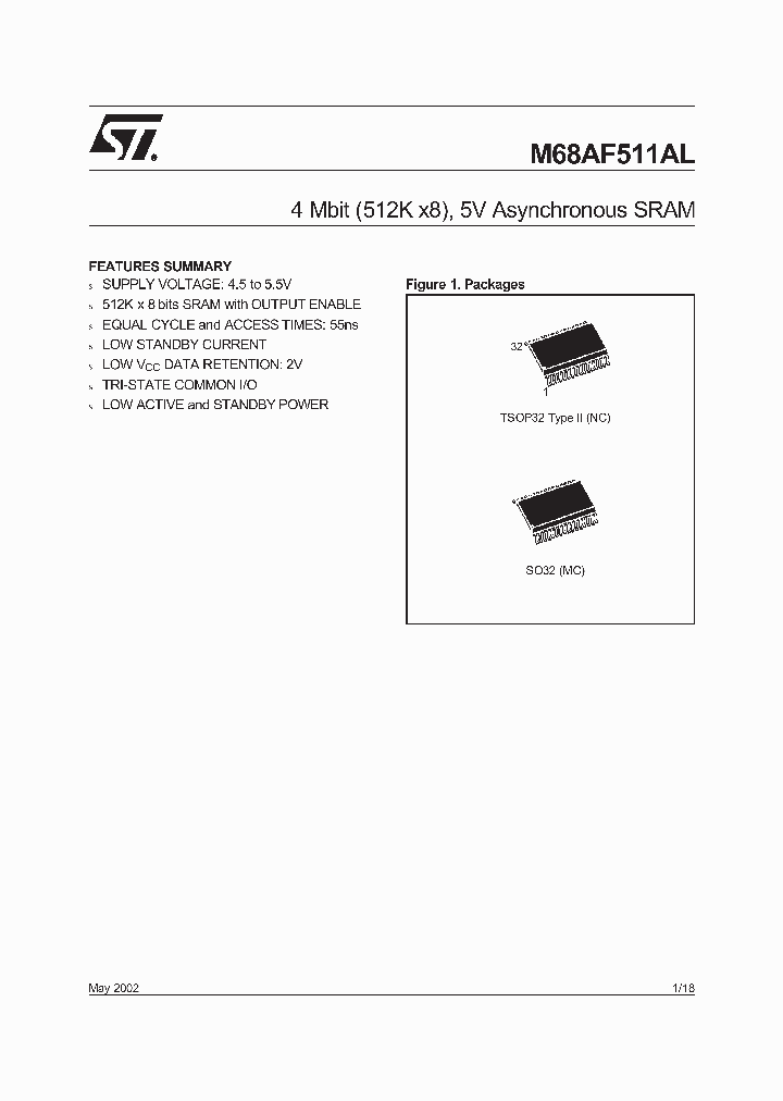 M68AF511AL70NC6T_1270622.PDF Datasheet