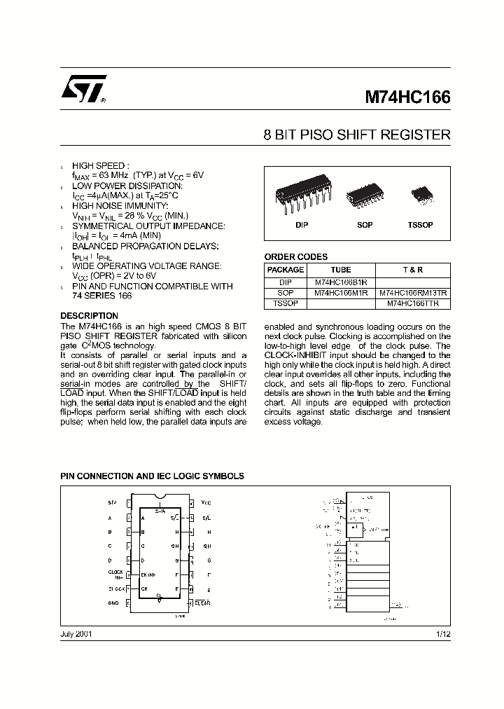 M74HC166TTR_1270727.PDF Datasheet