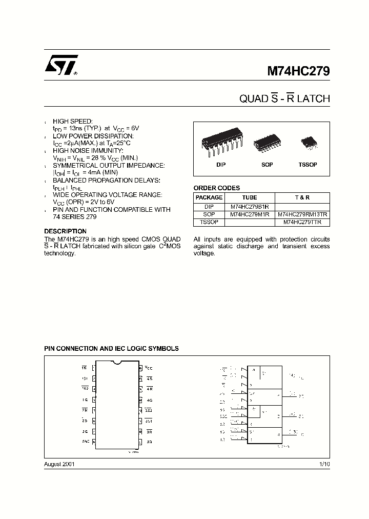 M74HC279TTR_1270763.PDF Datasheet