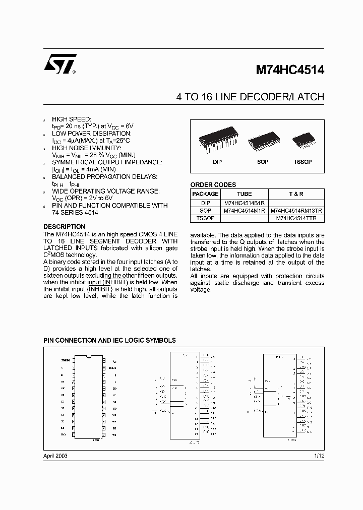M74HC4514TTR_1270820.PDF Datasheet