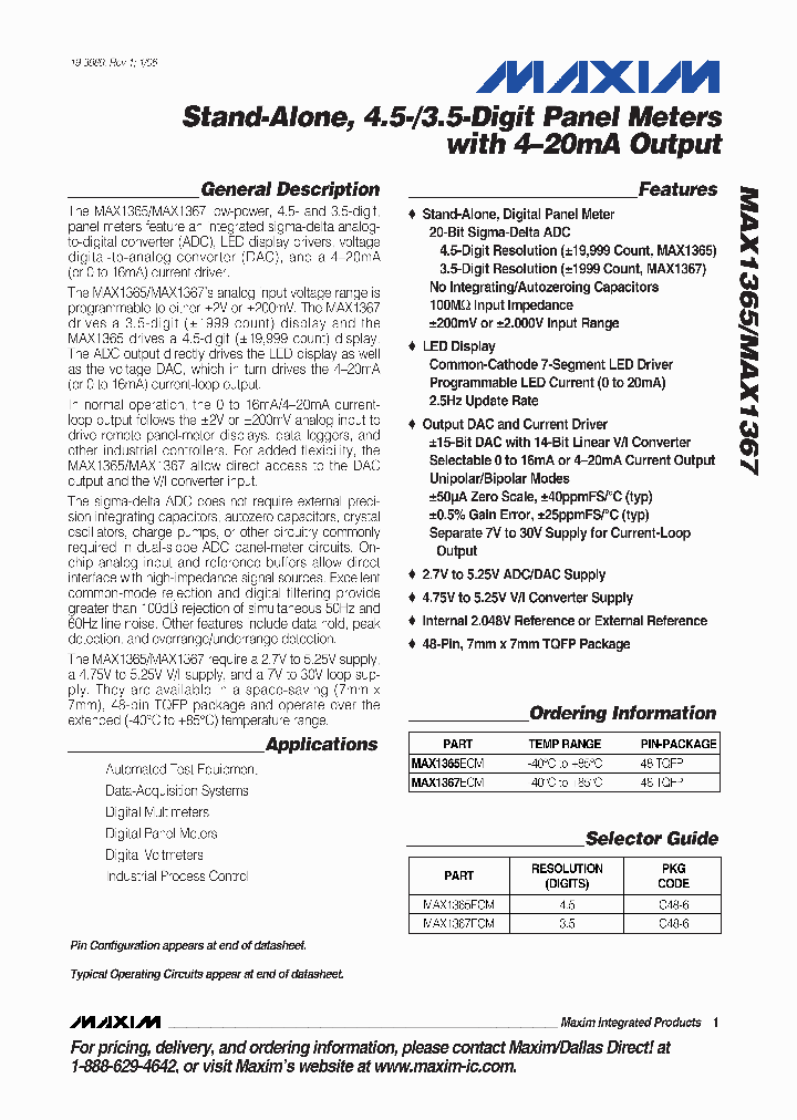 MAX1367ECM_672423.PDF Datasheet