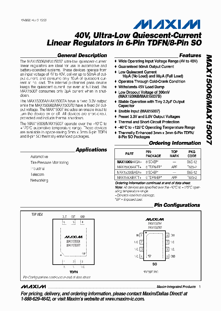 MAX15006_664305.PDF Datasheet