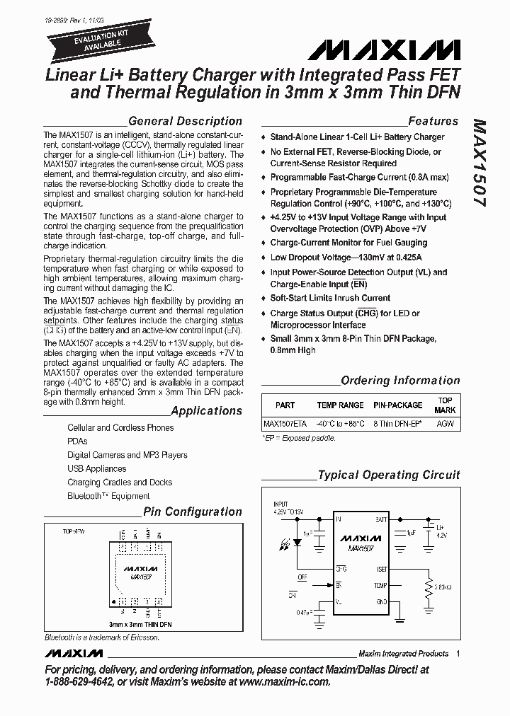 MAX1507ETA_1272394.PDF Datasheet