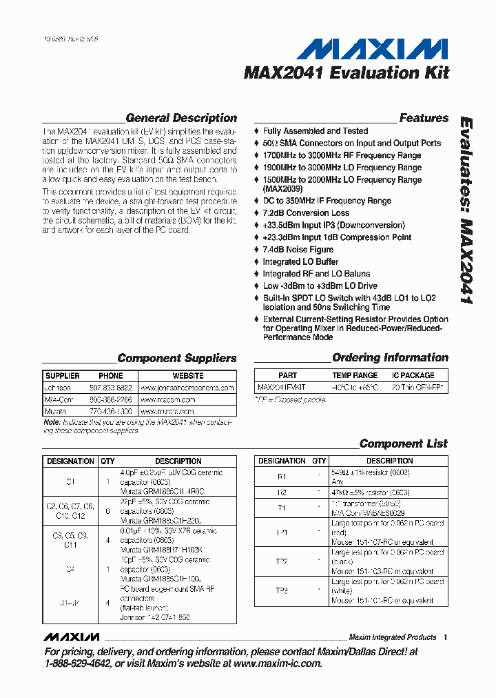 MAX2041EVKIT_1272712.PDF Datasheet