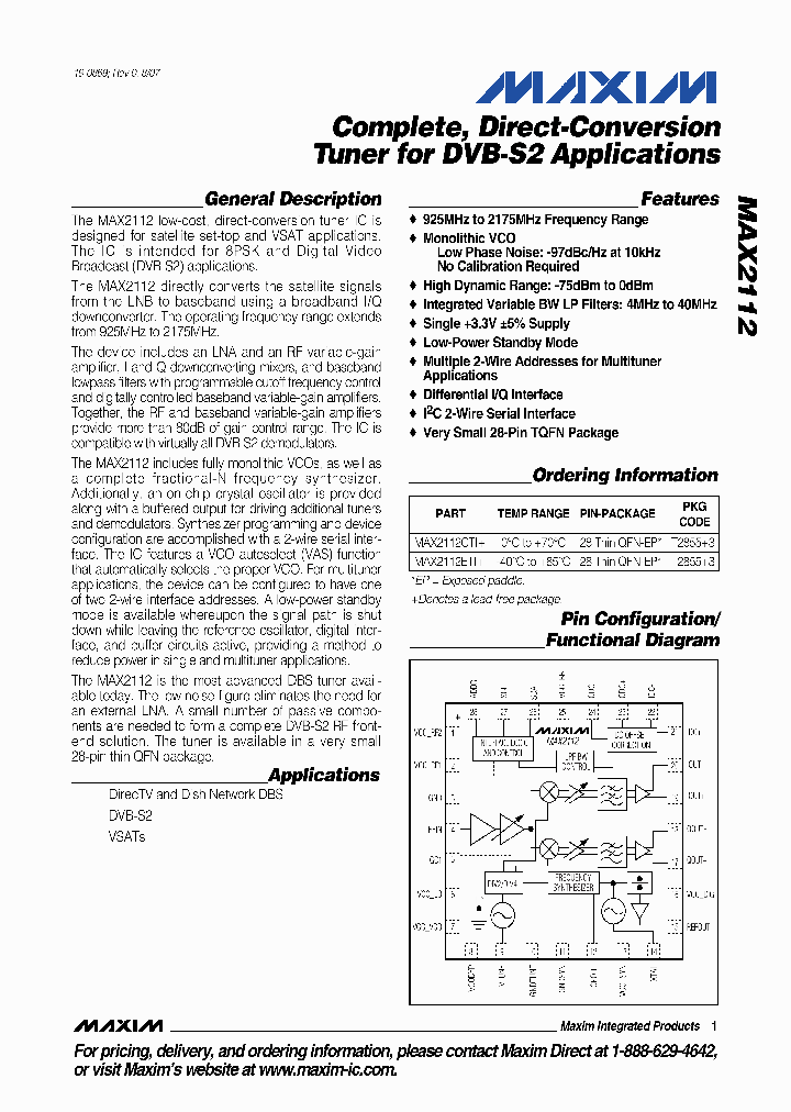 MAX2112ETI_1272736.PDF Datasheet