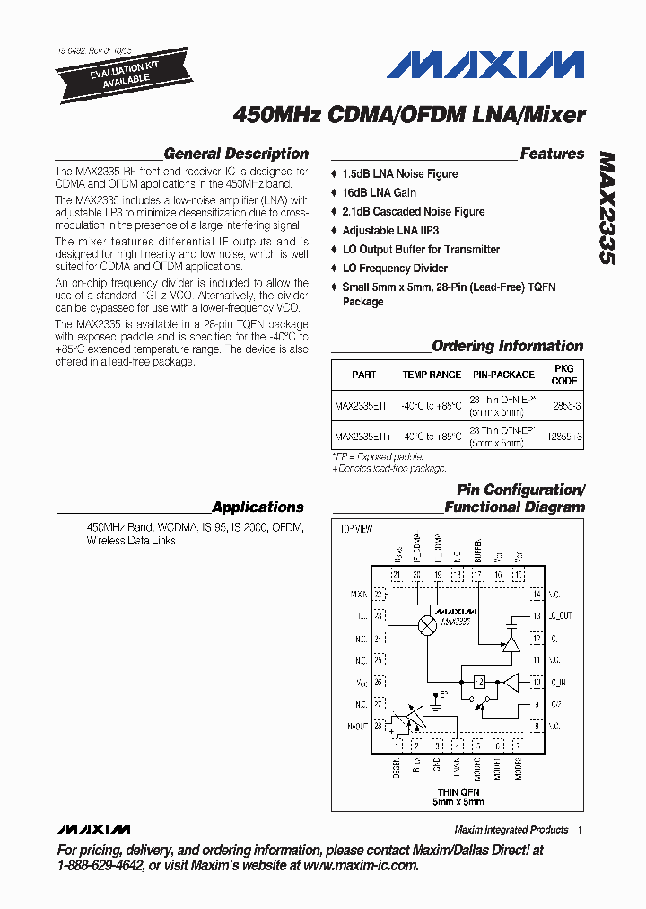 MAX2335ETI_1272784.PDF Datasheet
