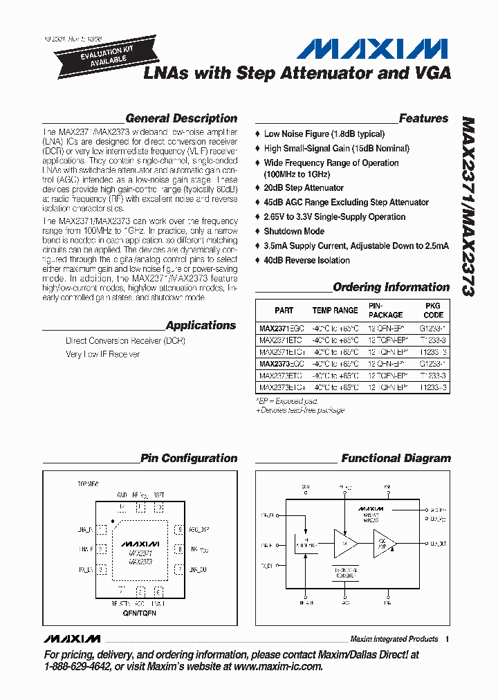 MAX2373EGC_669326.PDF Datasheet