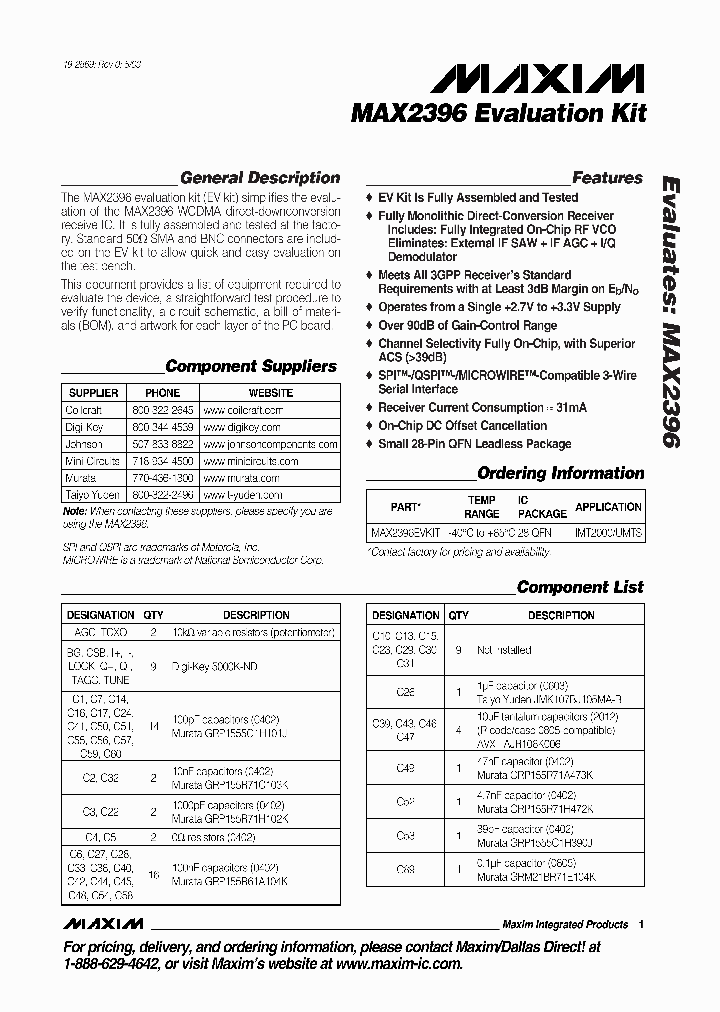 MAX2396EVKIT_1272801.PDF Datasheet