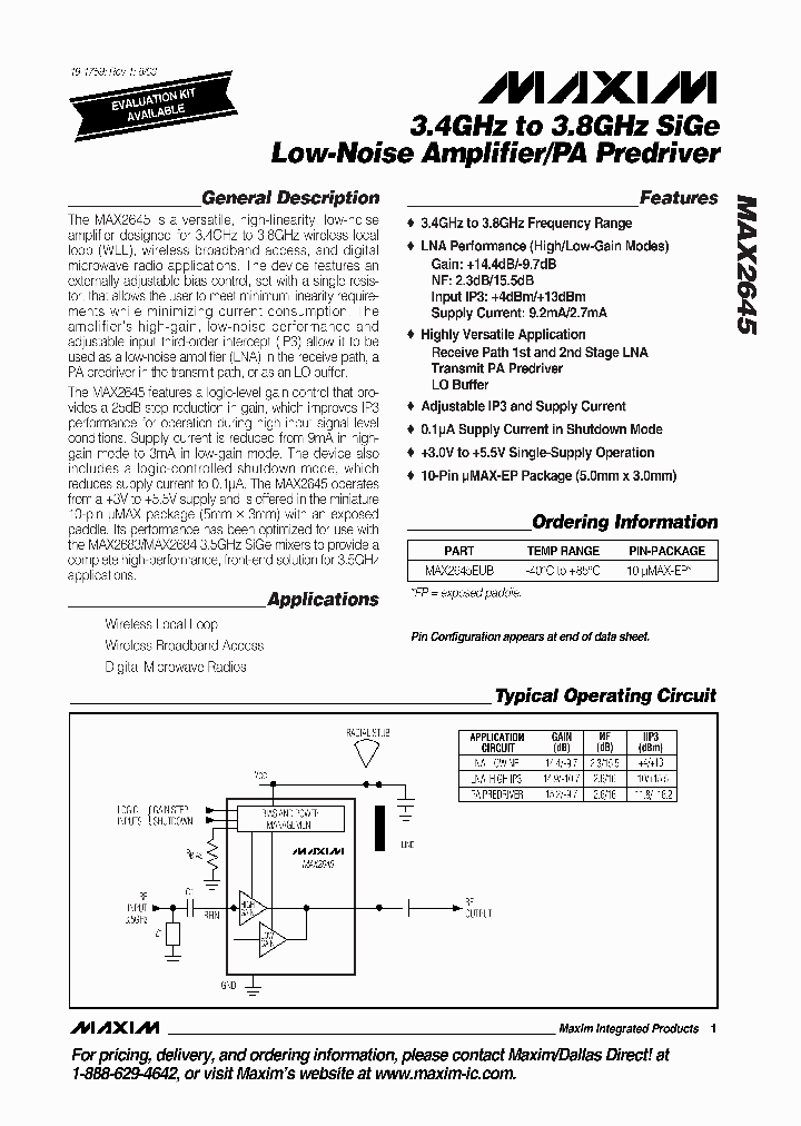MAX2645EUB_1272849.PDF Datasheet