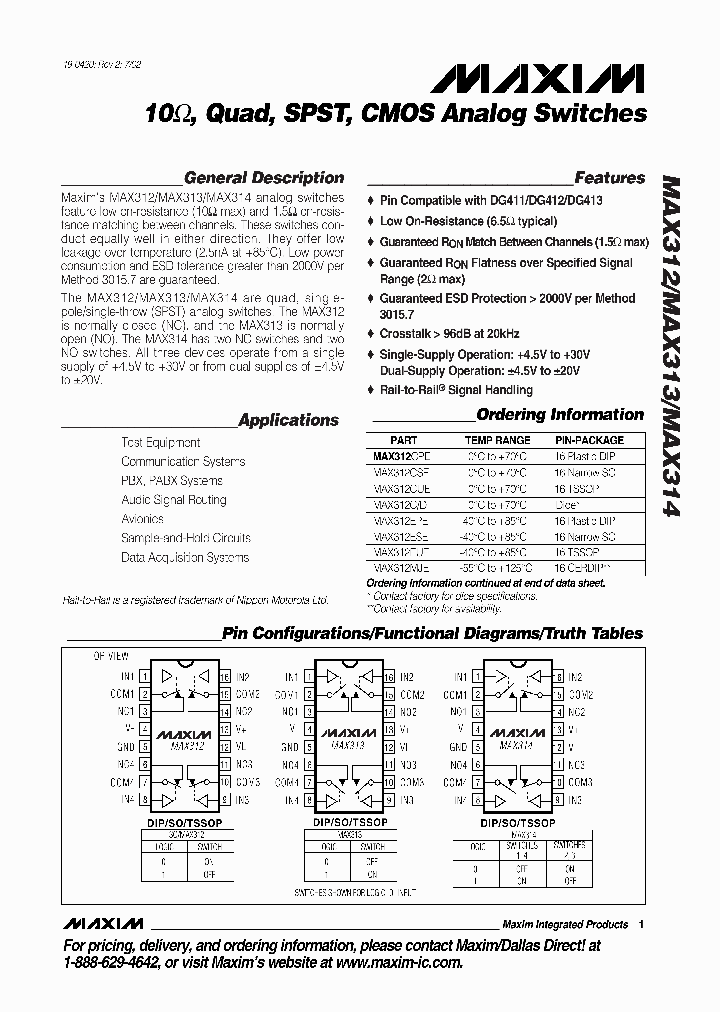 MAX314_606085.PDF Datasheet