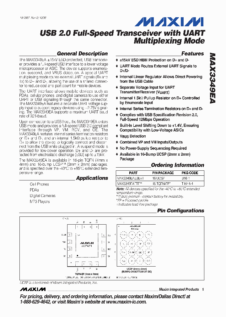 MAX3349EAETE_1273016.PDF Datasheet