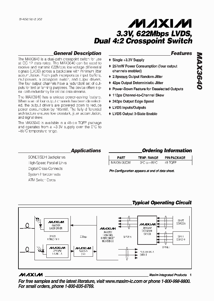 MAX3640UCM_1273066.PDF Datasheet