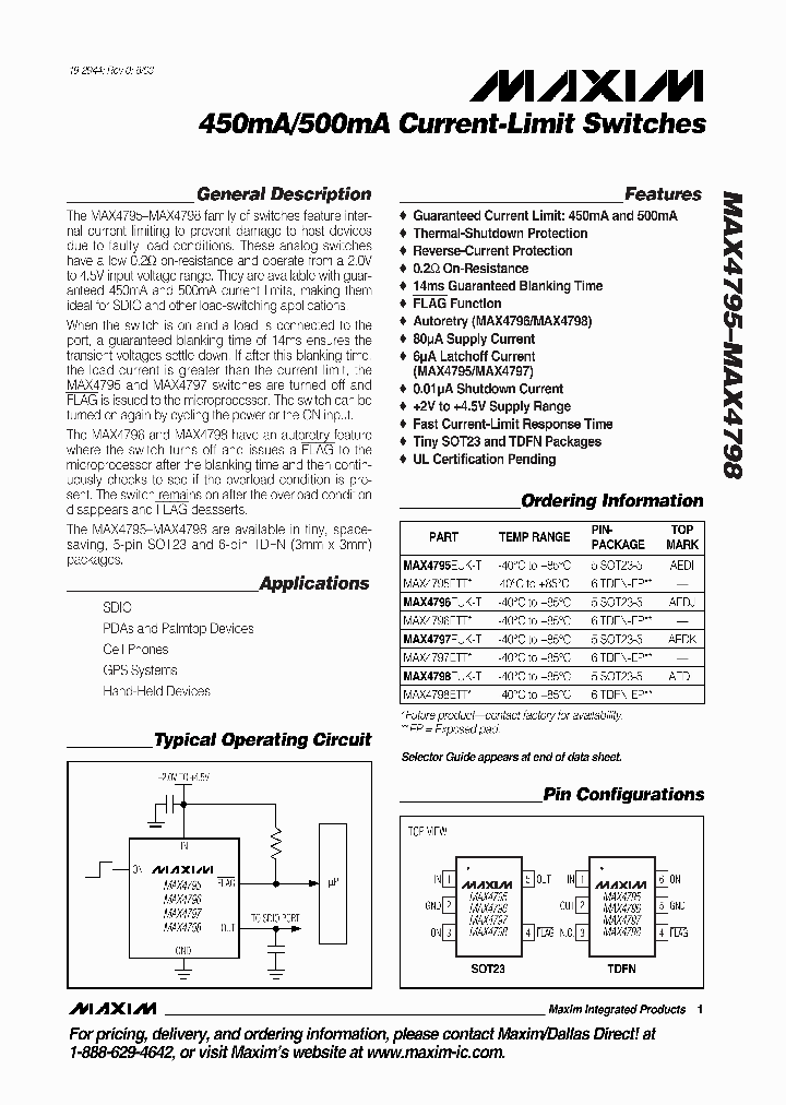 MAX4798EUK-T_1273428.PDF Datasheet