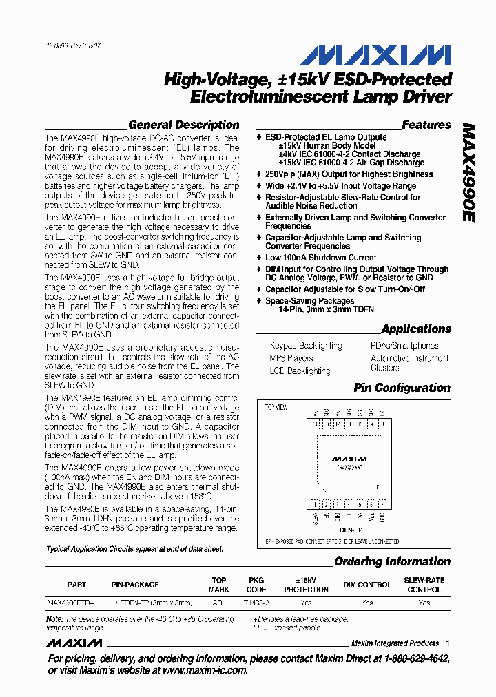 MAX4990ETD_1273451.PDF Datasheet