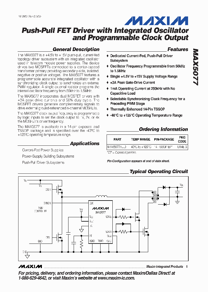 MAX5077AUD_1273489.PDF Datasheet