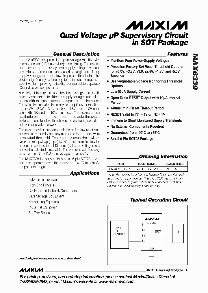 MAX6339_1273729.PDF Datasheet