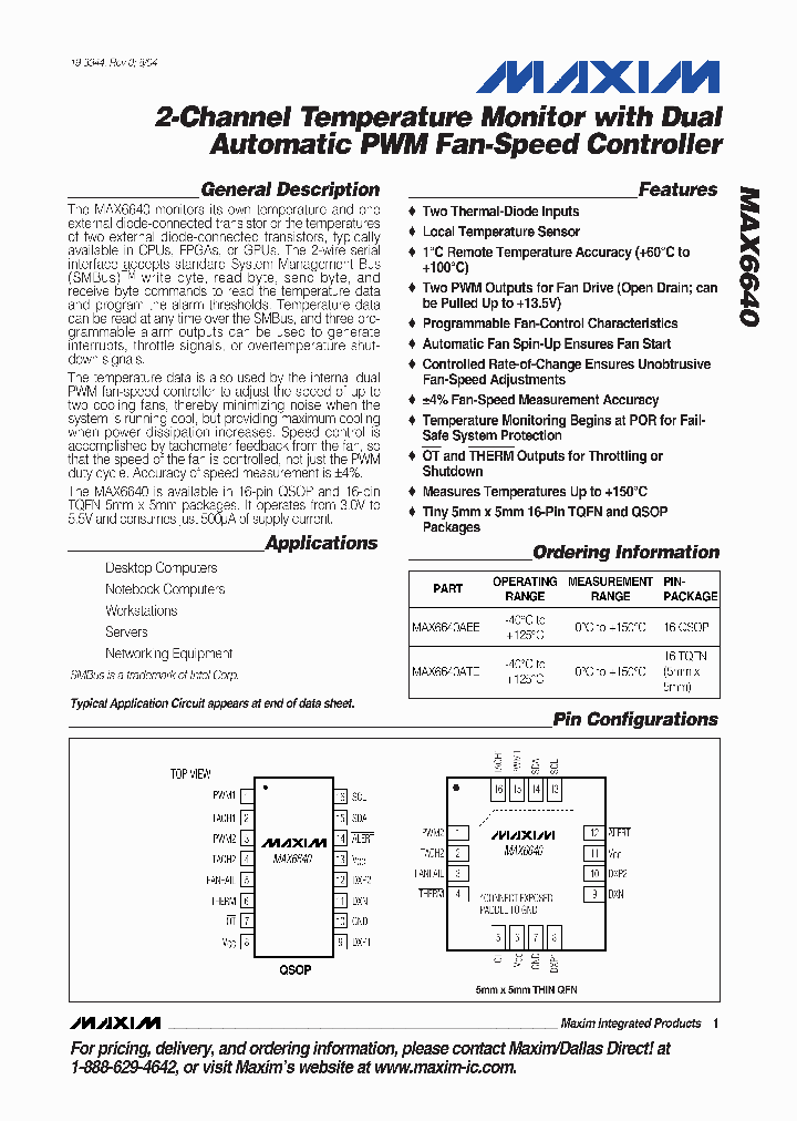 MAX6640ATE_1273792.PDF Datasheet