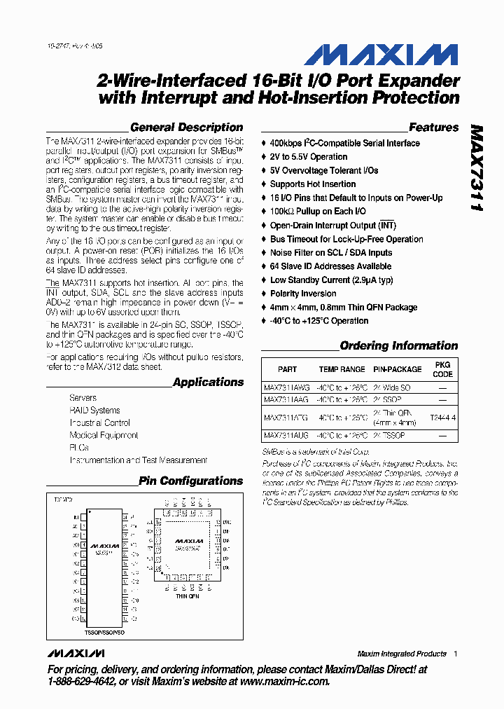 MAX7311AWG_1273930.PDF Datasheet