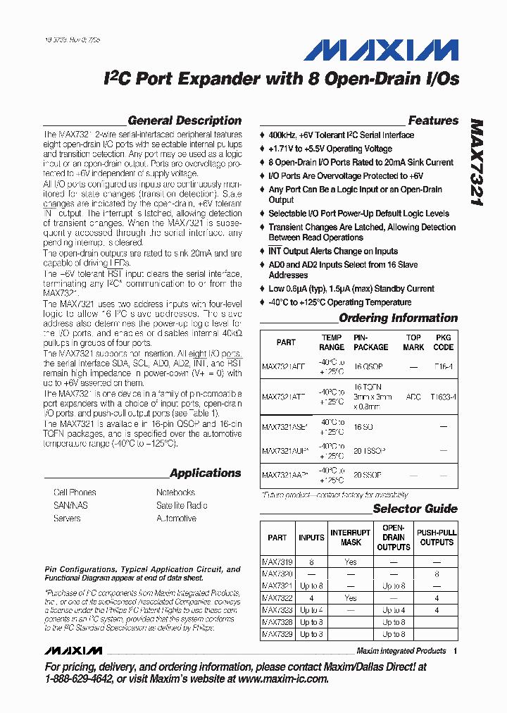 MAX7321AUP_1273937.PDF Datasheet